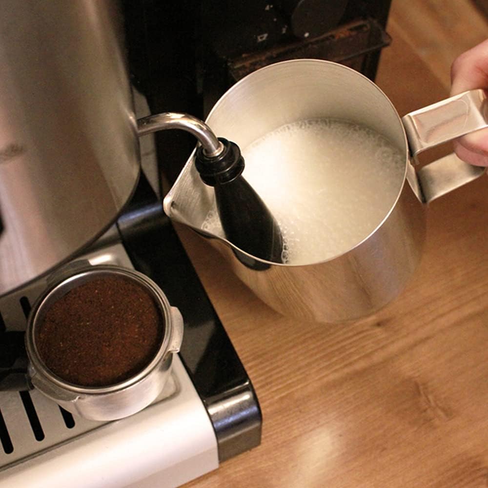 32oz Stainless Steel Milk Frothing Pitcher with Measurement Marks &amp; Art Pen