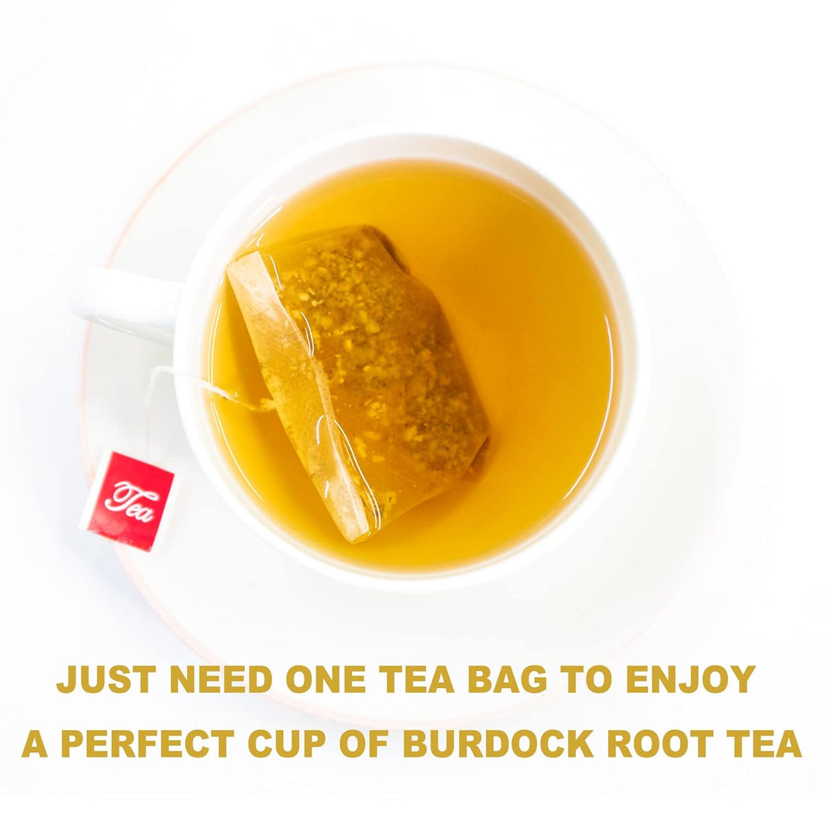 TEARELAE - Burdock Root Tea Bags, 50 Count, Burdock Root Herbal Tea | Non-GMO and caffeine-free, with earthy taste for daily herbal tea routines