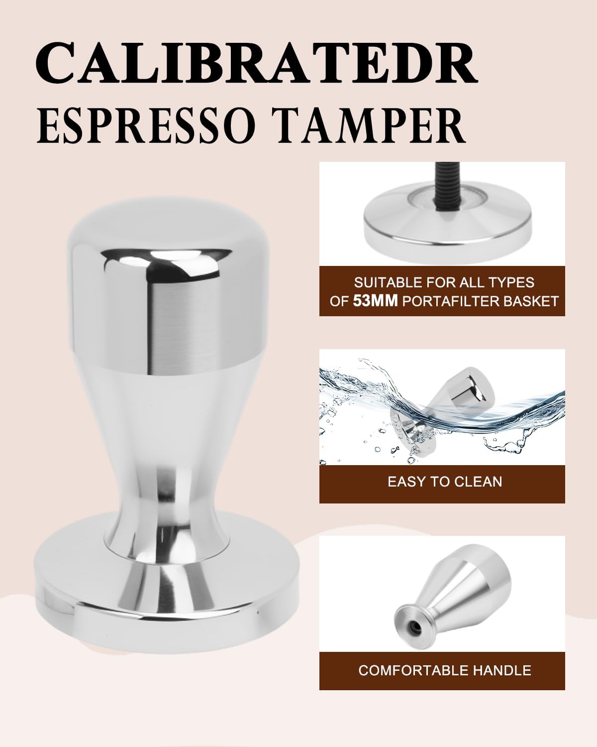 Espresso Accessories Set, 53mm Espresso Tampera &amp; Dosing Funnel