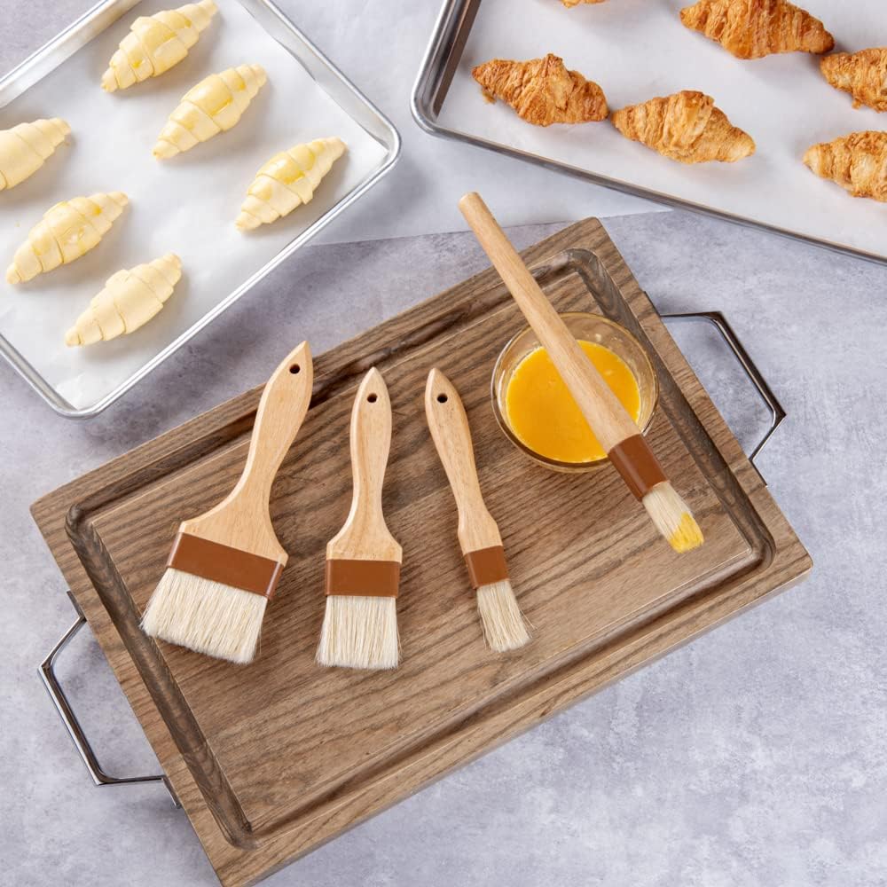 Restaurantware Natural Wood Pastry Basting Brush Set, 9.5 In
