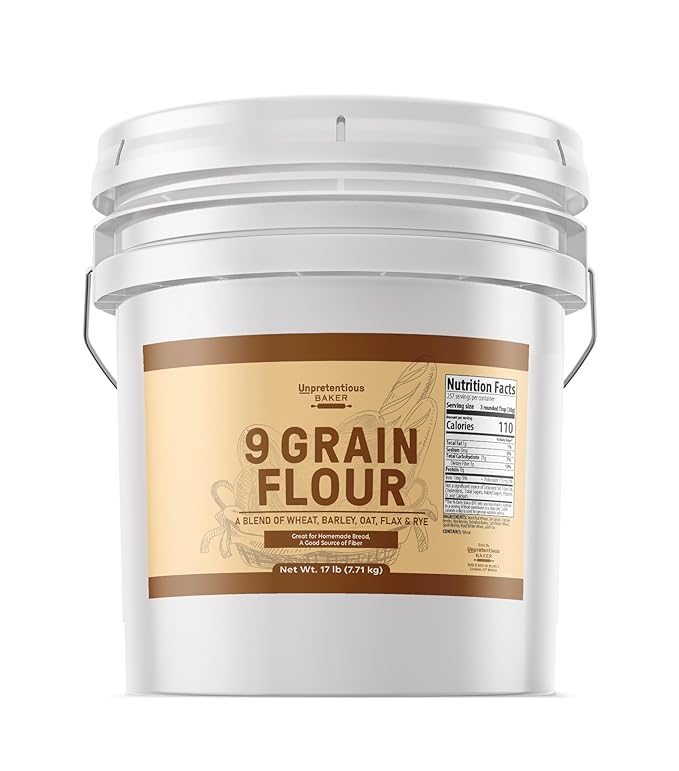 Unpretentious 9 Grain Flour, Bread & Dough, Food Storage, Fresh Homemade Bread (272 Ounce)