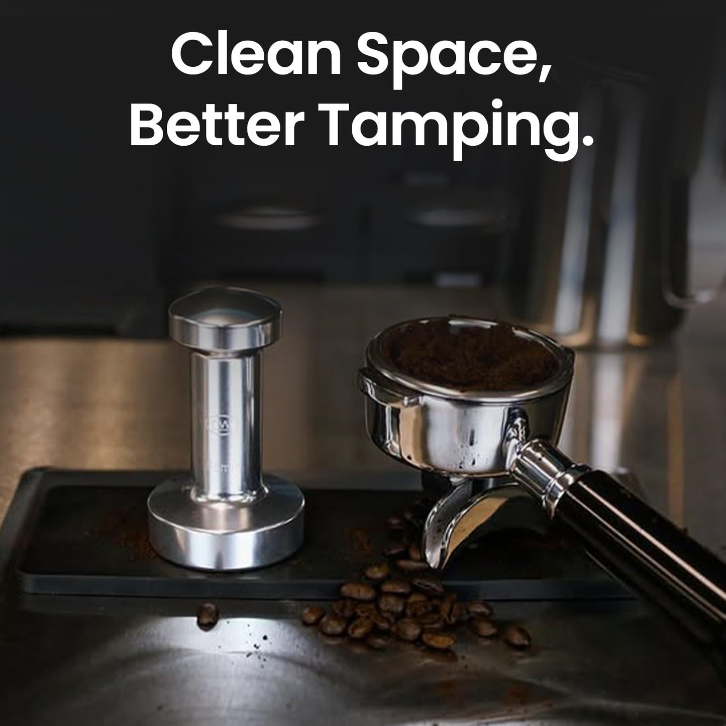 Rattleware Premium Tamping Mat - Non-Slip Espresso Packing Surface, Heatproof, Durable Rubber, Protects Countertops, Kitchen & Coffee Bar Essential, Suitable for Home & Commercial Use (8" x 6")