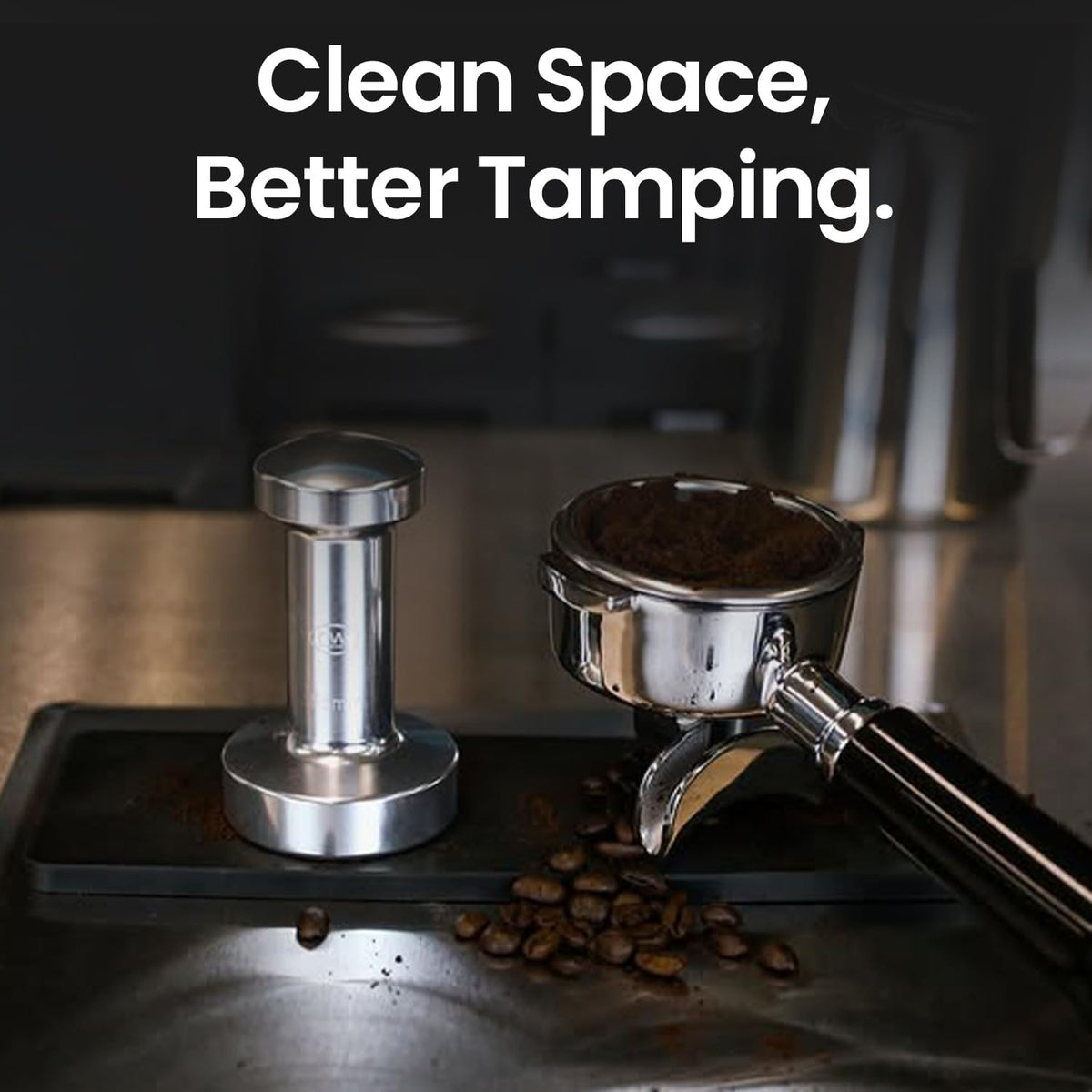 Rattleware Premium Tamping Mat - Non-Slip Espresso Packing Surface, Heatproof, Durable Rubber, Protects Countertops, Kitchen &amp; Coffee Bar Essential, Suitable for Home &amp; Commercial Use (8" x 6")