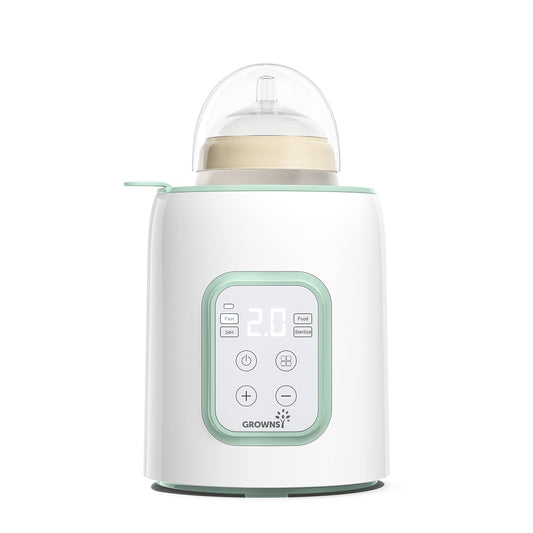 GROWNSY Baby Bottle Warmer, 8-in-1 Fast Baby Milk Warmer with Timer for Breastmilk or Formula, Accurate Temperature Control,