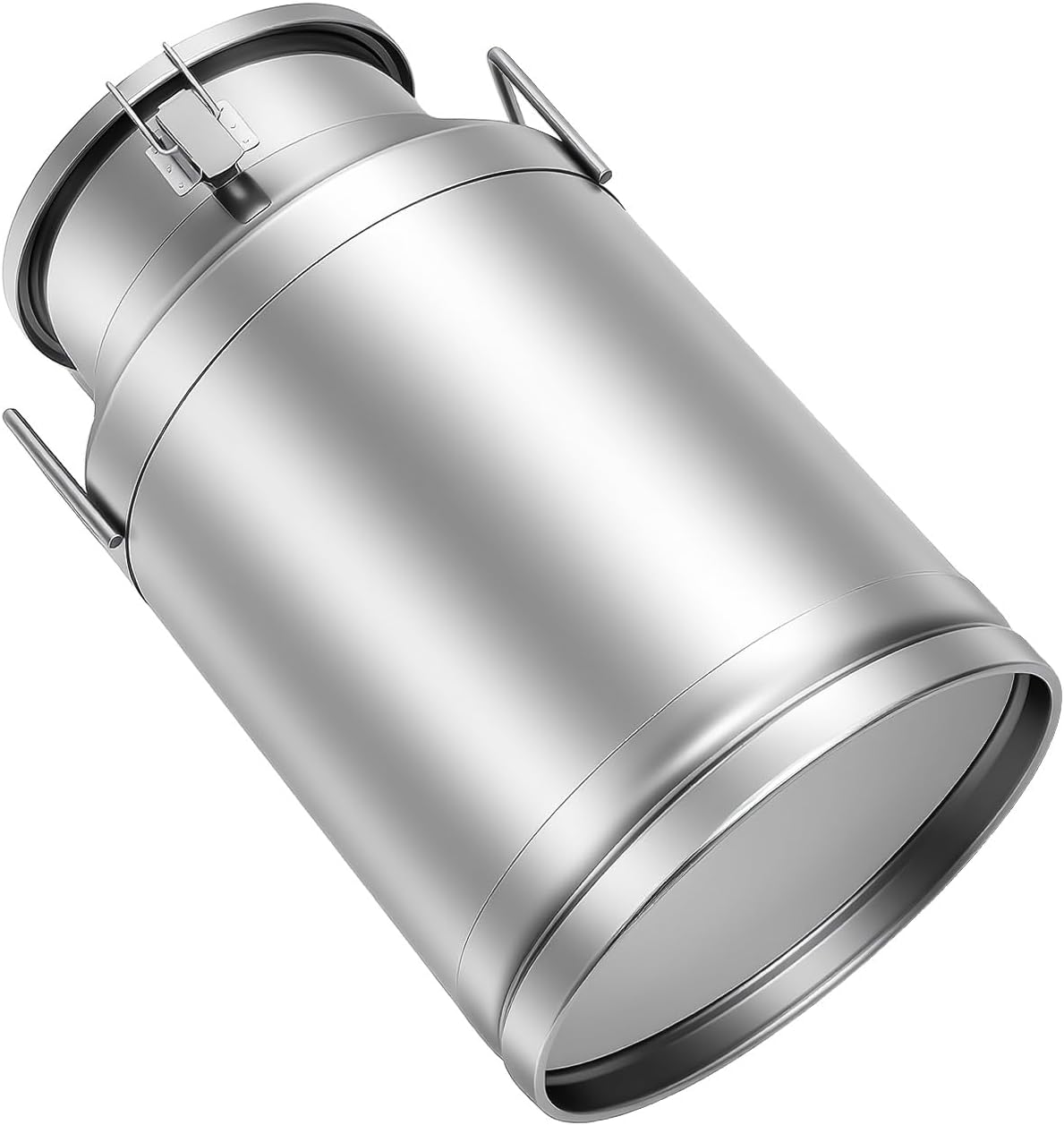 Large Liquid Container Storage, Bucket Rice Cereal Airtight Canister Container,Stainless Steel Milk Bucket With Sealing Lid and Carry Handle,for Wine, Oil Storage Transport (40L/10.6 Gal)