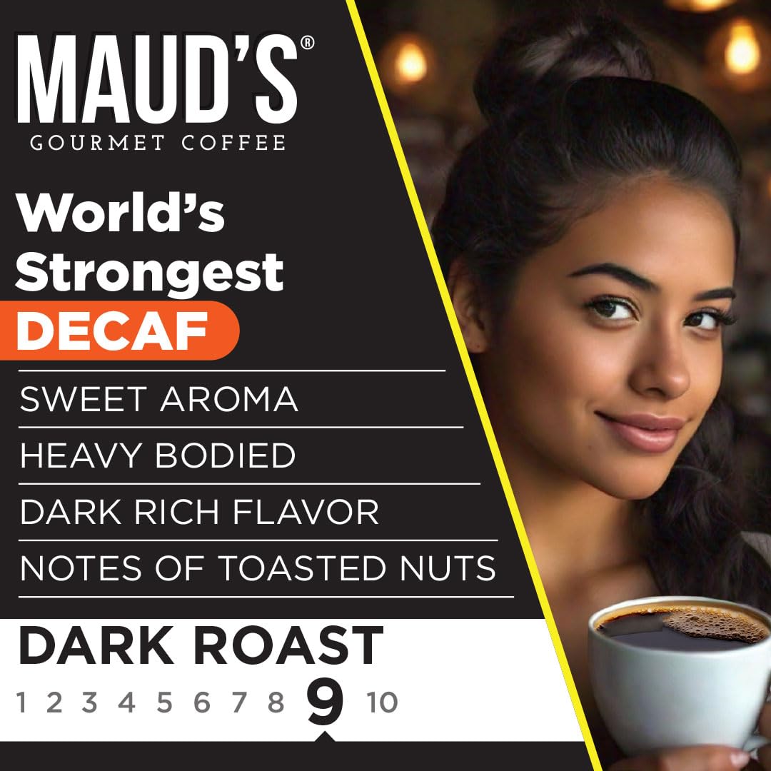 Maud’s World's Strongest Decaf Dark Roast Coffee Pods, 100ct