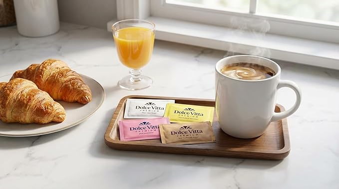 Sugar and Sweeteners Variety Pack (300-Pack) - Sugar Substitute and Assorted Perfect for Coffee, Tea, Baking, Office, Restaurant.