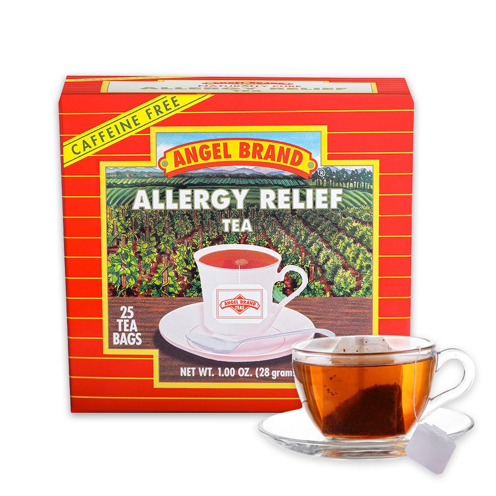 Allergy Relief Herbal Tea Bags | 25 Count | 3 Pack | Cough &amp; Congestion | Allergy Relief Tea