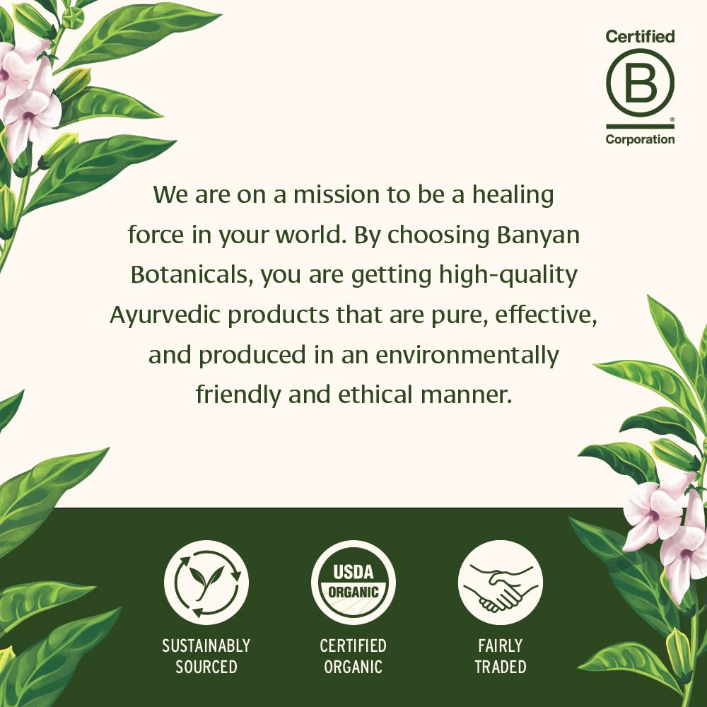 Banyan Botanicals Ashwagandha Latte – Caffeine-Free Organic Herbal Latte Mix – Instant Herbal Adaptogen Drink for Energy, Relaxation, and Nourishment* – 4.2 oz – Non-GMO Sustainably Sourced Vegan