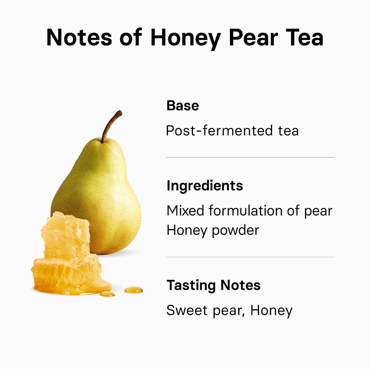 OSULLOC Honey Pear Tea (Sweet Pear &amp; Honey Flavor), Iced tea bags Fruit tea Blend, Premium Teabags from Jeju Island, 20 count