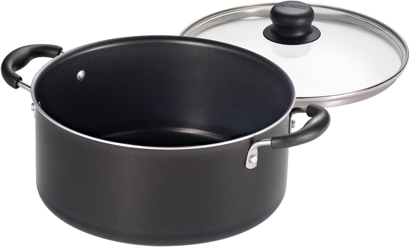 Tramontina Primaware 15-Piece Non Stick Pots and Pans Set, Storm | Aluminum Nonstick Cookware Kitchen Set with Cooking U