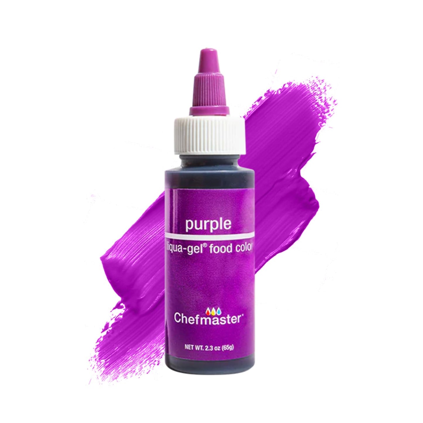 Chefmaster Purple Liqua-Gel® Food Coloring | Vibrant Color | Professional-Grade Dye for Icing, Frost