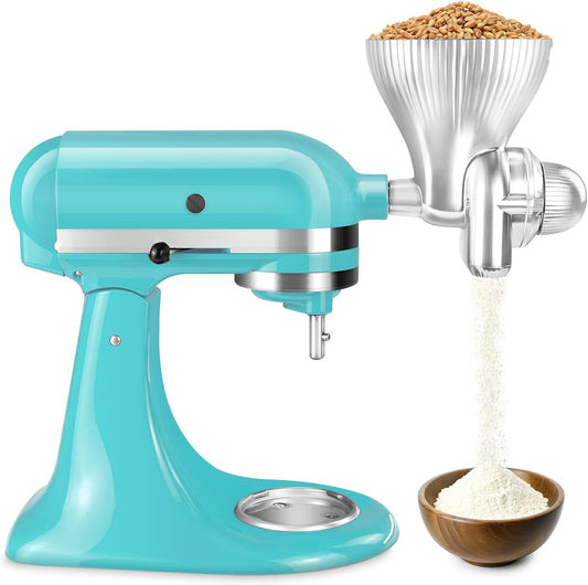 Grain Mill Attachment for Kitchenaid Stand Mixer, Kitchen Aid Accessories and Attachments Flour Mill, Mixer Attachment Wheat