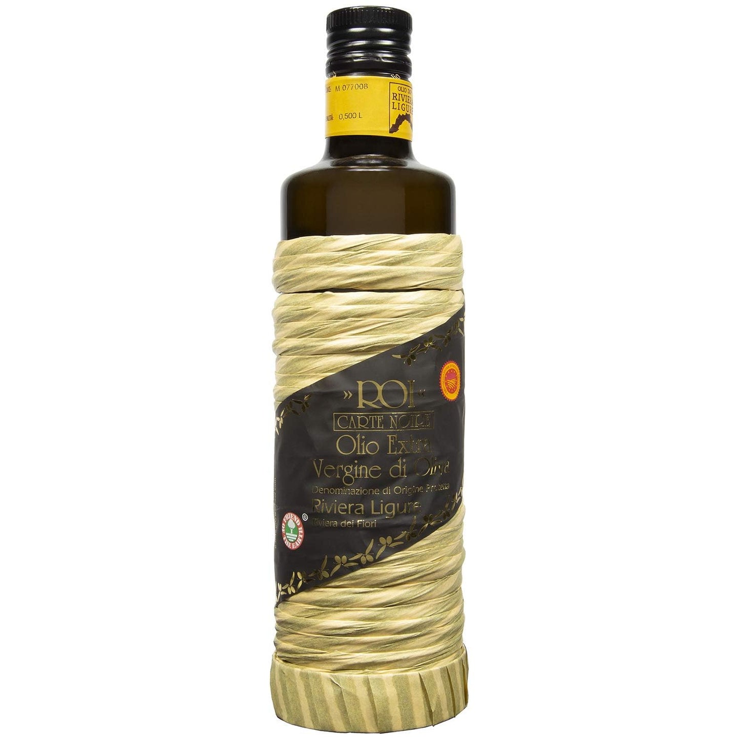 ROI Italian Extra Virgin Olive Oil - Made from Ligurian Taggiasca Olives - Polyphenol Rich EVOO - DOP Certified - Fresh Cold Pressed in Italy - Low Acid - No Pesticides, No GMO - 16.9 fl oz 500 ml