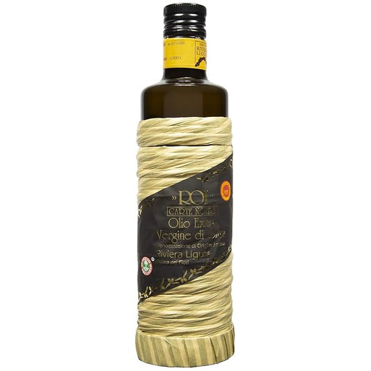 ROI Italian Extra Virgin Olive Oil - Made From Ligurian Taggiasca Oilves - Polyphenol Rich EVOO - DOP Certified - Fresh Cold