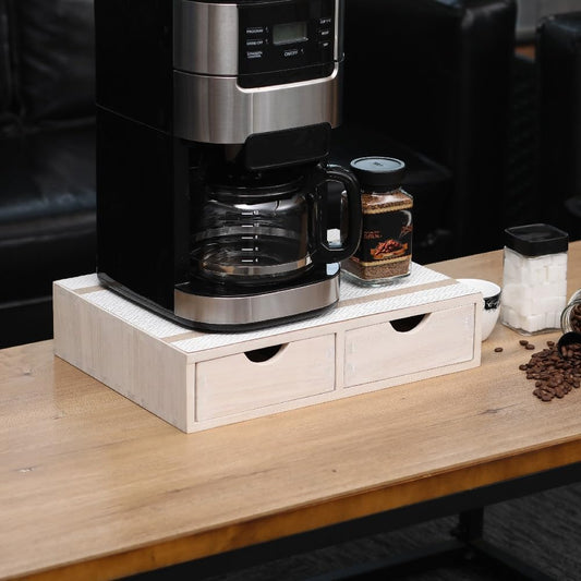 Kitchen Storage Organizer with 2 Drawers for Coffee Brew K Cup/Coffee Pod Holder - Office Organization Drawer for Desk,