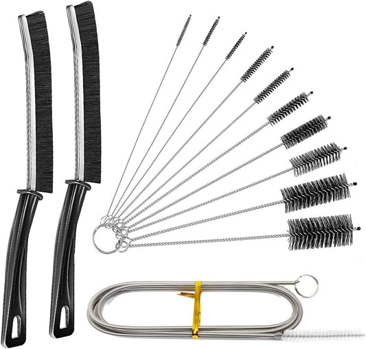 Crevice & Tube Brush Set:13-Pack Flexible Nylon Brushes for Kitchen Sink, Bathroom Tile, Car Detailing,Fridge, Lab - Women's