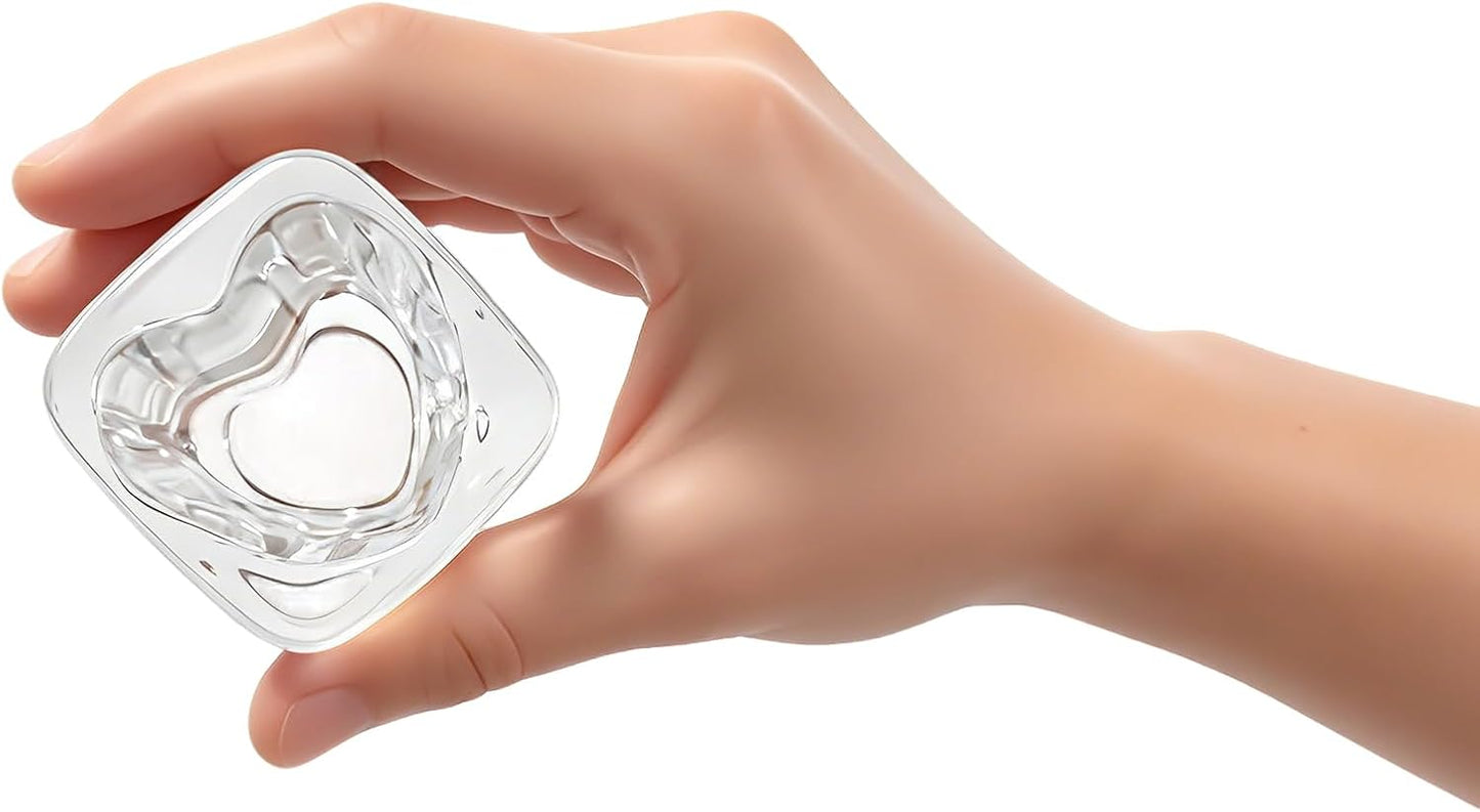 Valeways 2oz Heavy Base Shot Glasses, Sets of 6/Heart Shaped Clear Tequila Shots/Square Shot /Espresso Shot Glass/Bulk Shot Glasses