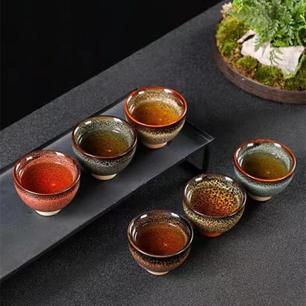 Better-Love 6PCS Handmade Ceramic Tea &amp; Sake Cups, Japanese Pottery Set