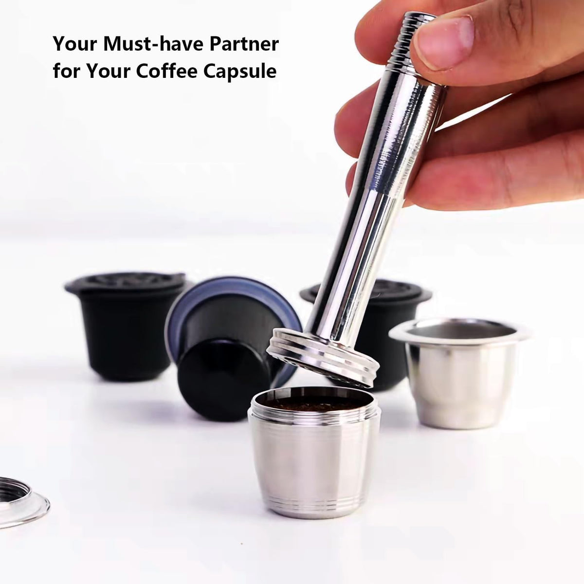 Coffee Tamper Press Chromed (24 mm)