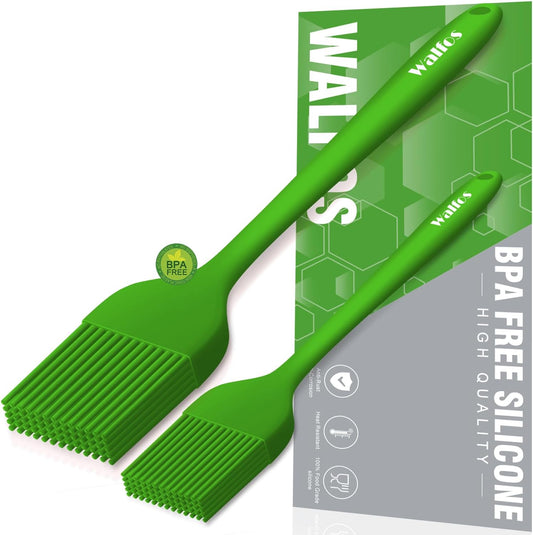 Walfos Silicone Basting Pastry Brush, Heat Resistant Pastry Brush Set, Strong Steel Core and One-Pieces Design, Perfect for
