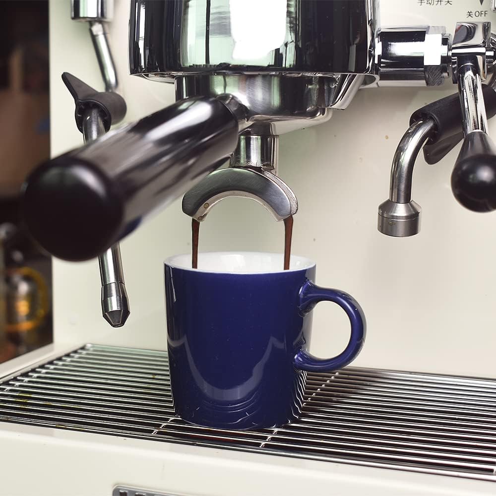 homEdge Mini Procelain Espresso Cup, 4 Ounces / 120 ml Tiny Ceramic Coffee Mugs Demitasse for Espresso, Tea- Set of 6, Navy