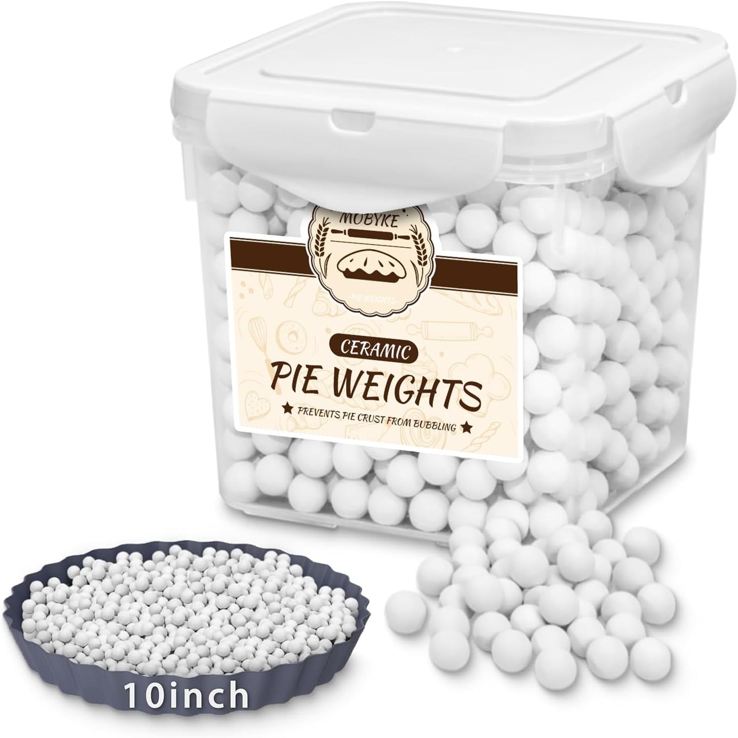 MOBYKE 2.2 LB Pie Weights for Blind Baking in Kitchen