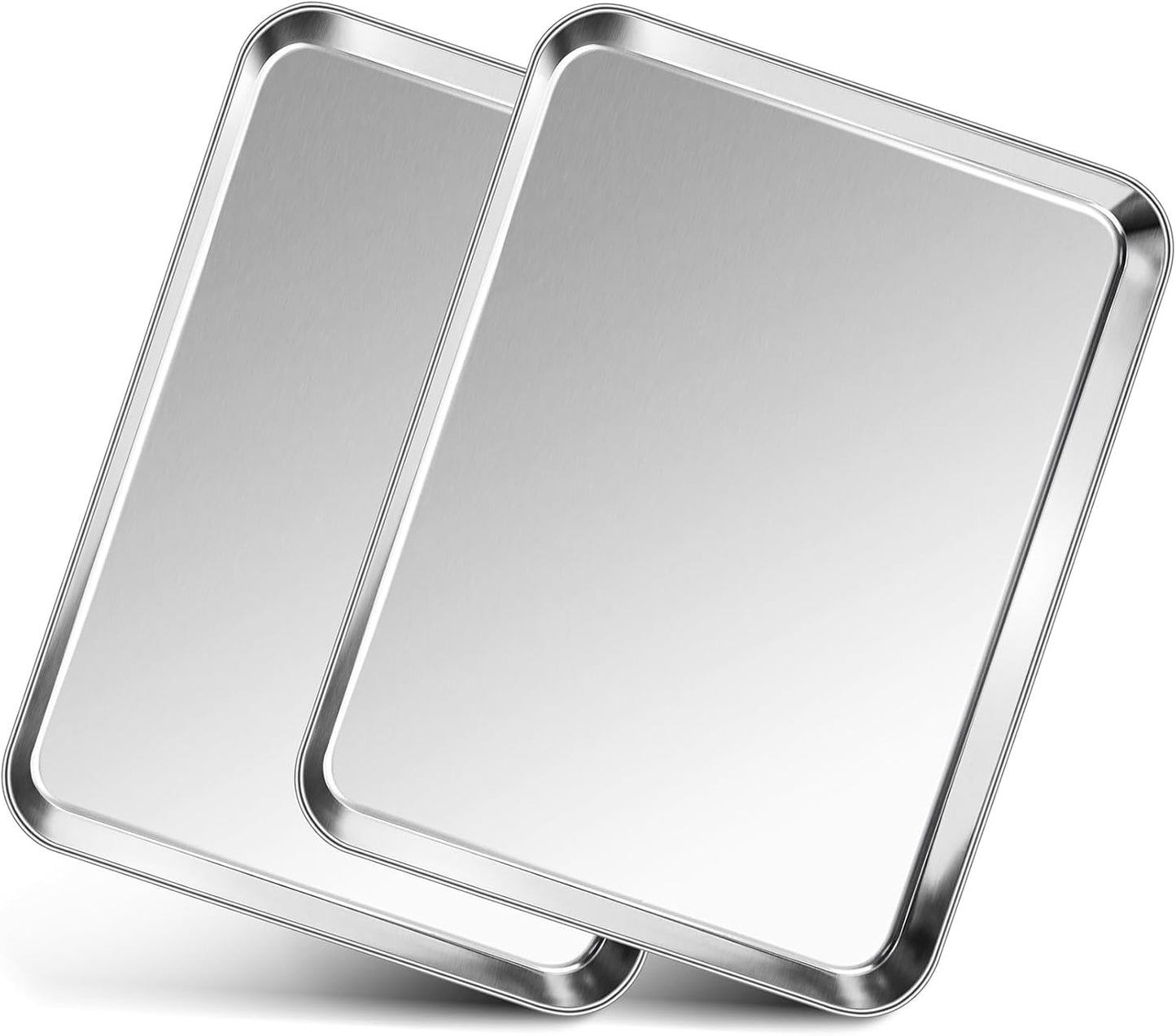 P&P CHEF 12.5 Inch Baking Cookie Sheet, Oven Pan Tray Stainless Steel Sheet Pan for Kitchen, Oven Ba
