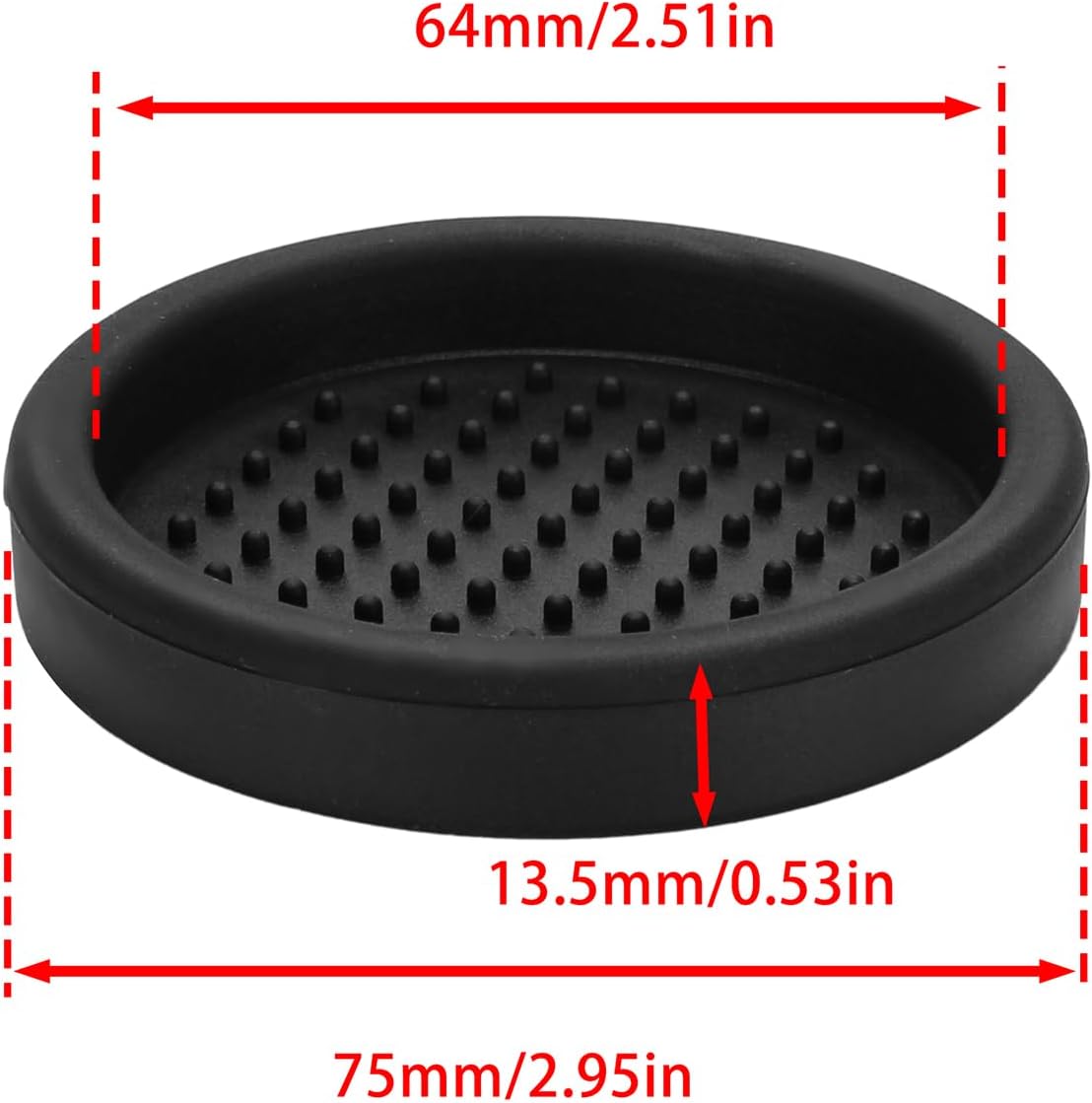 DIBTSA Tamper Mat, Mini Silicone Countertop Espresso Tamping Mat, Cup Mat, Barista Tools, Espresso Accessories, Round, Black