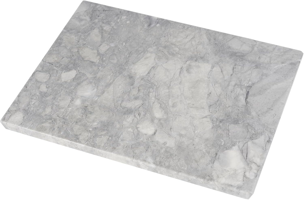 Natural Marble Cutting Board for Kitchen Countertop, 16" x 12" Rectangular Marble Cutting Board Pastry Boards Cheese Boards for Home Decor, Resistant Stone Charcuterie Board Chopping Slab