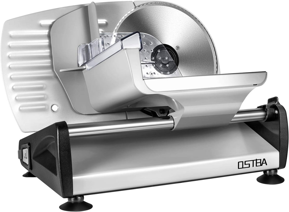 OSTBA Electric Meat Slicer with 7.5” Stainless Steel Blades, 200W