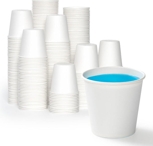 LITOPAK 1000 pack 3 oz Paper Cups, White Disposable Bathroom Cups, Mini Paper Cups for Parties, Picnics, Barbecues, Travel