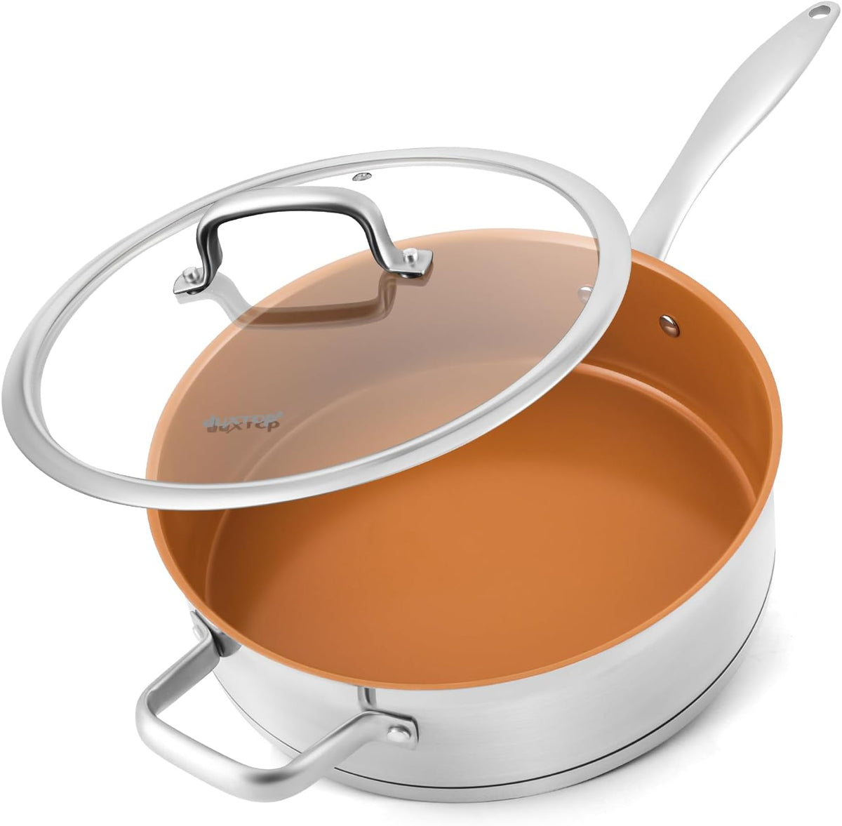 duxtop pro Ceramic Nonstick Saute Pan, 11.6 Inch Deep Frying Skillet
