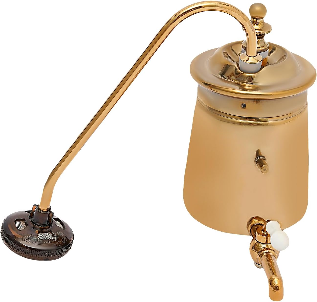400ML Coffee Maker Belgian Luxury Royal Family Balance Syphon Coffee Maker Belgium Siphon Brewer Elegant Design Retro-Style Gravity Vintage Coffee Maker Vacuum Brewing System Copper