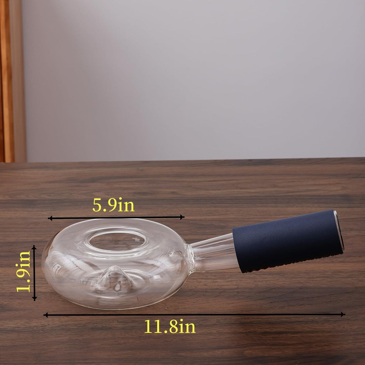 Portable Glass Coffee Bean Roaster, 11.81 * 5.91 * 3.54in | High borosilicate glass, Manual home coffee roasting kit, Suitable for small batch roasting of nuts and coffee beans
