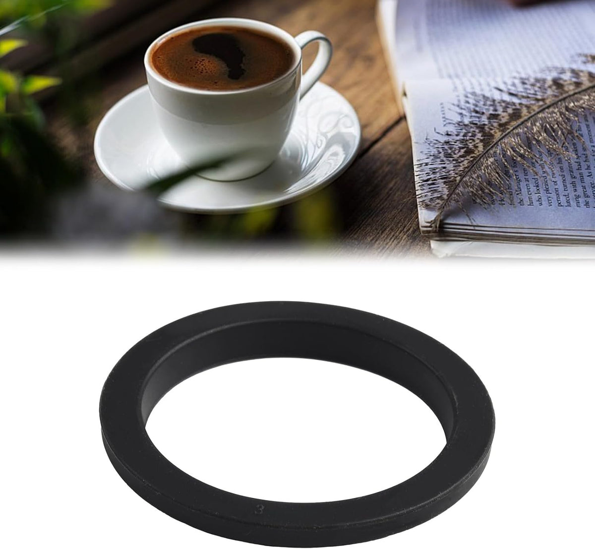 Fit For Nuova for SIMONELLI APPIA 1/2/Life, For Nuova for SIMONELLI Appia for Espresso Machine Group Head, Silicone Rubber Conical Gasket, Black, Replacement Part, 72X57x9x5mm (1PCS)