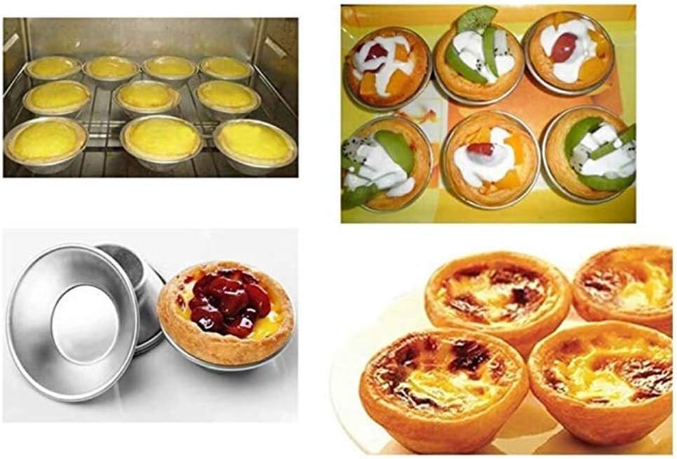 Weilan Egg Tart Mold 3 inch Mini Tiny Pie Muffin Cupcake Pans Tin 25 Pieces | Tiny Pie Muffin Cupcake Pans Small Puto Cup