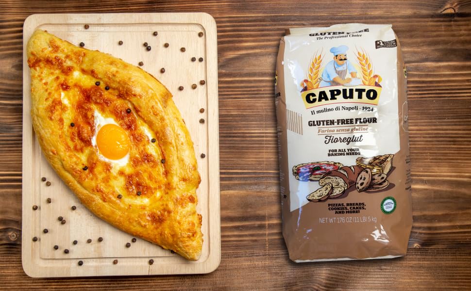 Antimo Caputo Gluten Free Pizza Flour 11 Lb Bulk - All Natural Multi Purpose Flour & Starch Blend for Baking Pizza