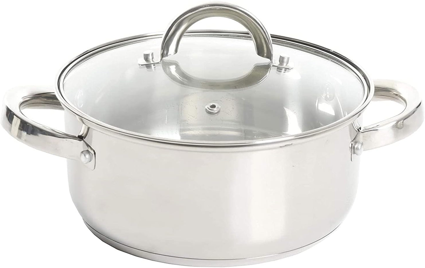Oster Dutch Oven with Steamer Basket 3-Quart - Sangerfield Stainless Steel, Stovetop Steamer for Vegetables, Rice & Tama