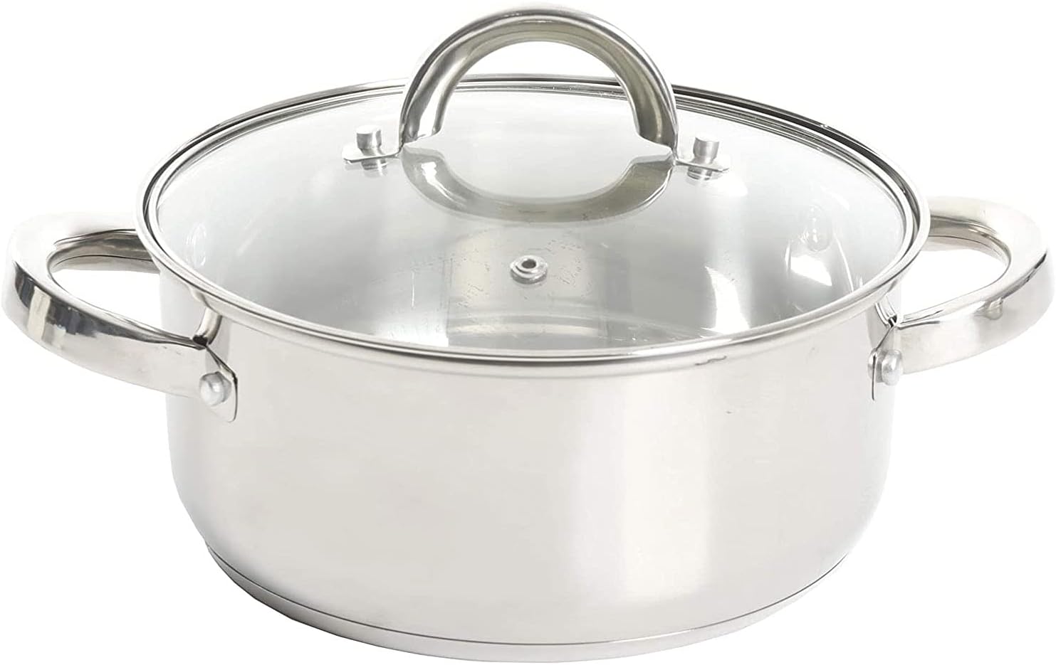 Oster Dutch Oven with Steamer Basket 3-Quart - Sangerfield Stainless Steel, Stovetop Steamer for Vegetables, Rice & Tama