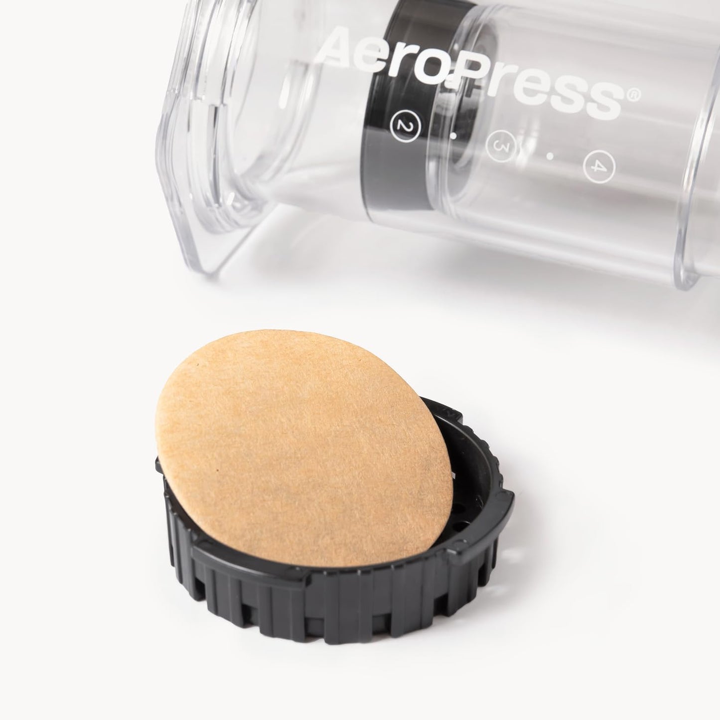 AeroPress Natural Paper Micro-Filters, 200 Count | Round Replacement Coffee Filters, Unbleached, Compostable Paper Filters, Fits Standard Size AeroPress Coffee Makers