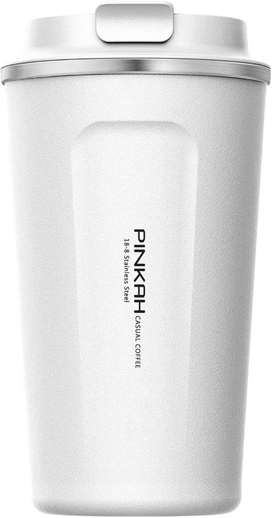 17OZ Vacuum Casual Travel Coffee Mug for Hot/Cold Coffee, Double Walled Stainless Steel Insulated Coffee Tumbler, Thermal