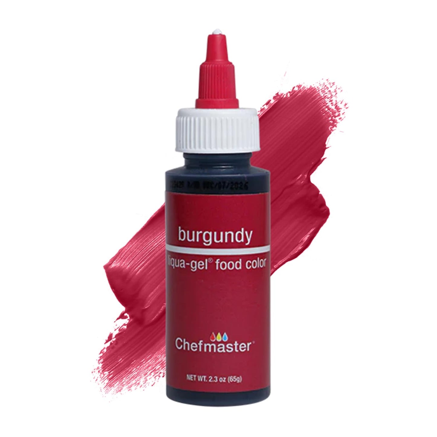 Chefmaster Burgundy Liqua-Gel® Food Coloring | Vibrant Color | Professional-Grade Dye for Icing, Fro