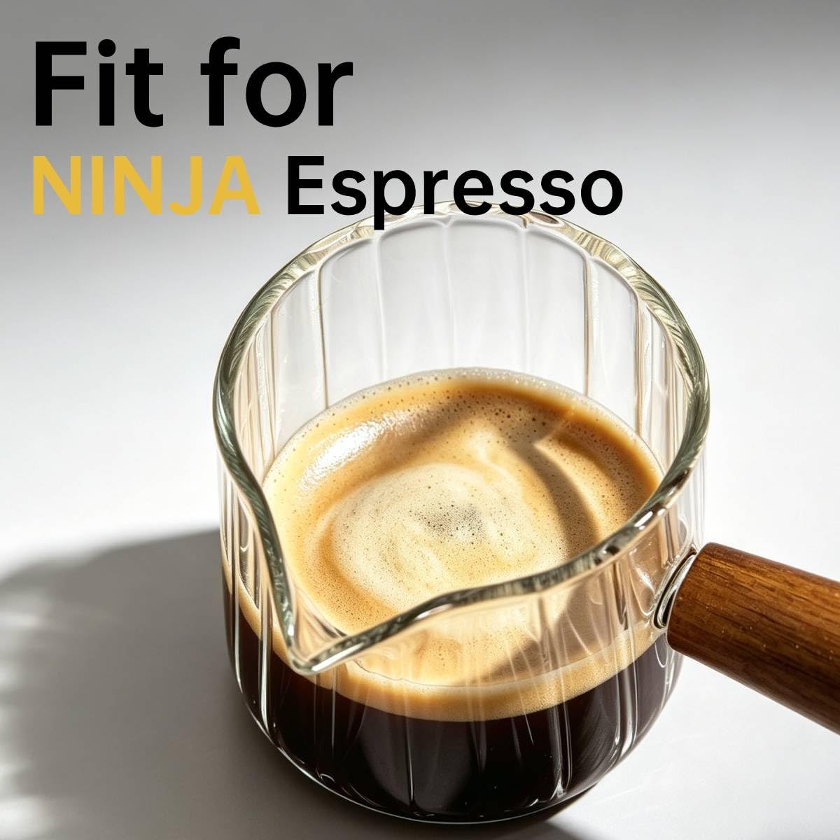 Wollibao Espresso Cups Compatible with Ninja Espresso Machine, 180ml, Glass, 2pack