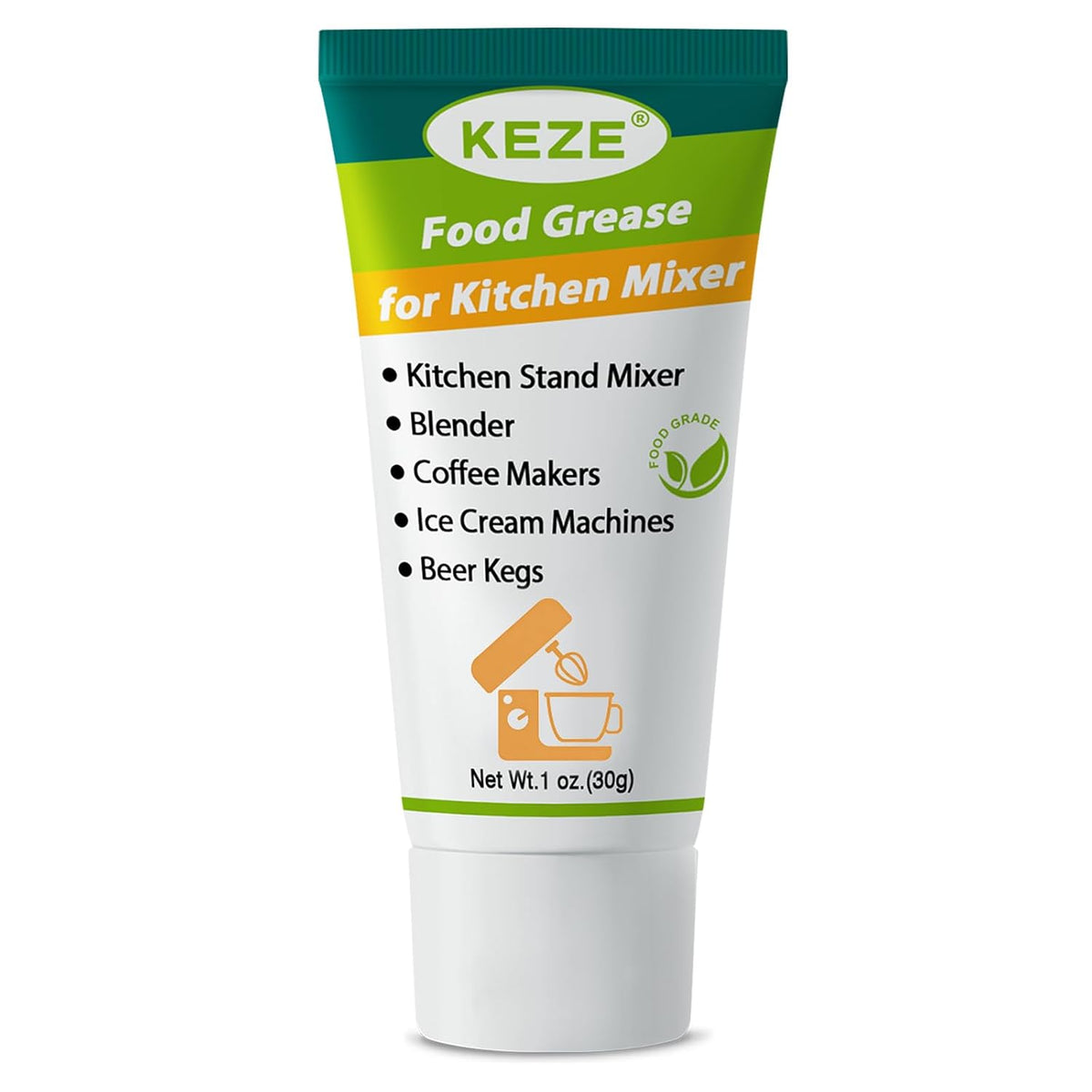 Keze Food Grade Lubricant Grease Espresso Machine Grease Sanitary Lubricant for Mixer, Meat Slicers, Ice Cream and Coffee Machine,Water Filters O Rings Lube Prevent Wear and Rust, 1 oz 1-Pack