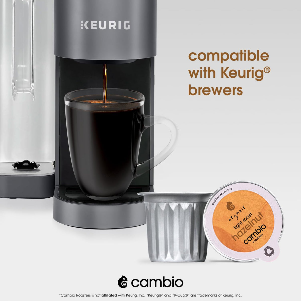 Cambio Roasters Hazelnut Coffee Pods - Recyclable Aluminum Pods, 10ct