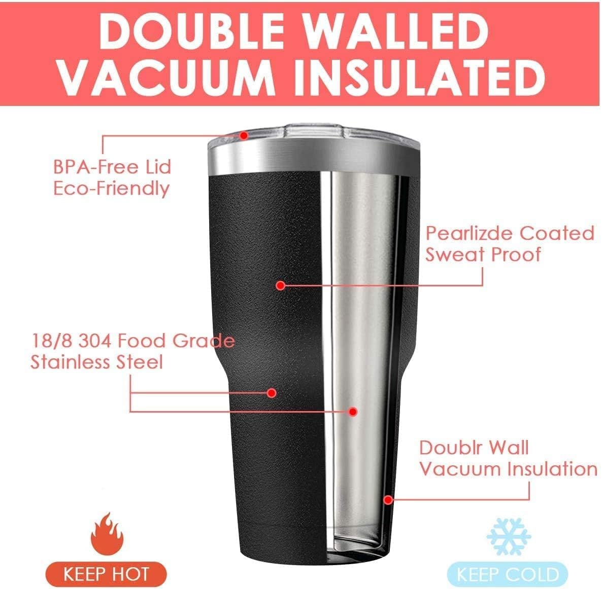 30oz Stainless Steel Travel Mug with Lid, 6 Pack Double Wall Vacuum Insulated Bulk Tumbler, Powder Coated Coffee Cup Suitable for Vehicle Cup Holders(Assorted Colors)