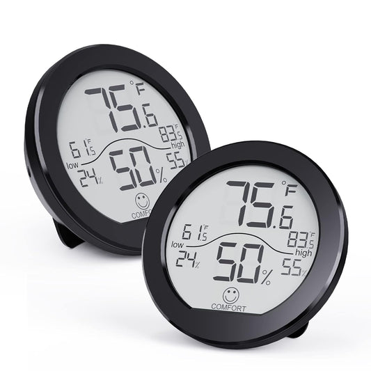 SECRUI Hygrometer Thermometer for Room Temperature Humidity Meter Indoor Thermometer Accuracy Calibration LCD Temperature