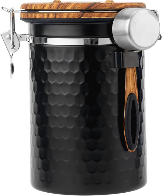 TEDSWAIT Coffee Canisters Airtight Coffee Bean Storage Container Kitchen Stainless Steel Food Storage Container with Scoop