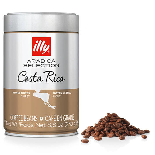 illy Whole Bean Coffee - Perfectly Roasted – Costa Rica Medium Roast - with Notes of Honey, Vanilla & Citrus - 100% Arabica